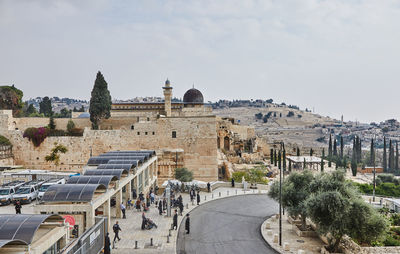 View on al-aqsa mosque from the ancient city wall