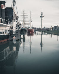 Sailboats in marina