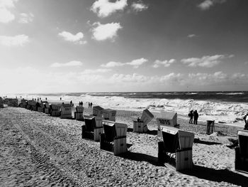 Panoramic view of beach against sky