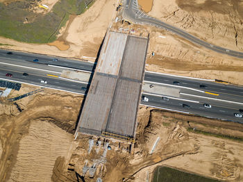 High angle view of construction site