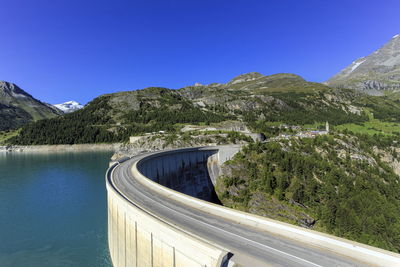 Hydro-electric dam in tignes, isere valley, savoie, france