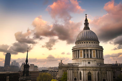 View of building against sky during sunset