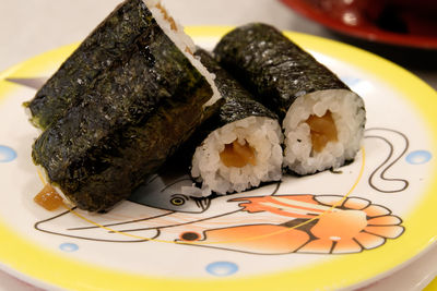 Close-up of served food