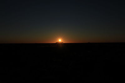 Scenic view of landscape at sunset