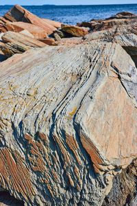 Rock formations on beach