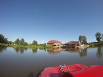 Reflection of built structures in water