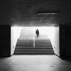 View of staircase in building