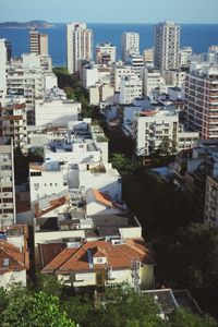 View of residential district against sky