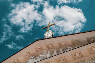 Low angle view of building against sky