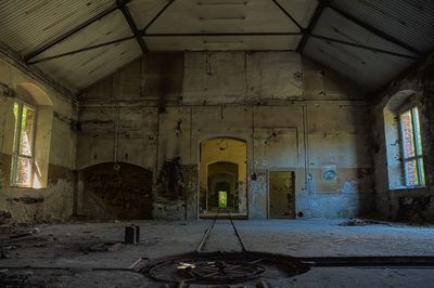 Interior of abandoned building