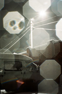 Digital composite image of illuminated lamp