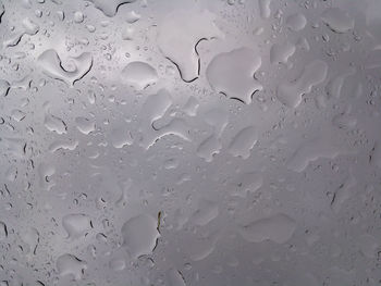 Full frame shot of wet glass window