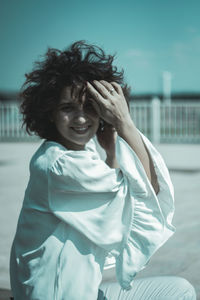 Portrait of a smiling young woman