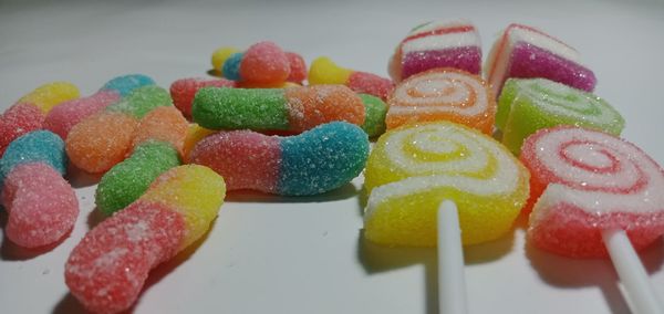 Close-up of multi colored candies