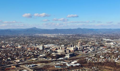 High angle view of city