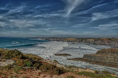 Scenic view of sea against sky