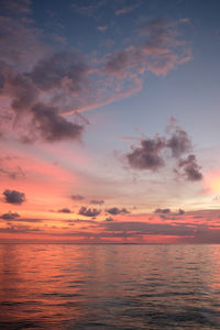 Pinky blue sunset at gili air, lombok.