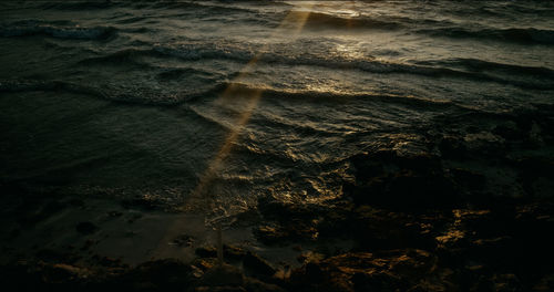 Full frame shot of rocks in sea