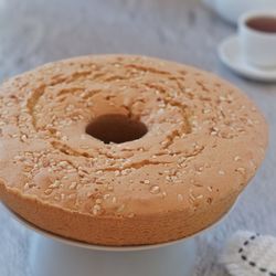 Close-up of cake on table