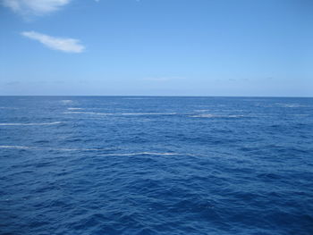 Scenic view of blue sea against sky