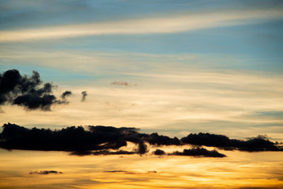 Scenic view of dramatic sky during sunset