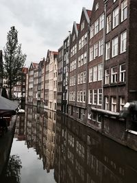 Reflection of buildings in canal