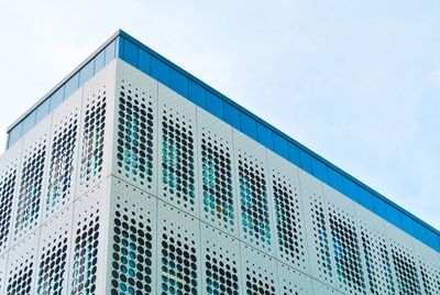 Low angle view of modern building against sky