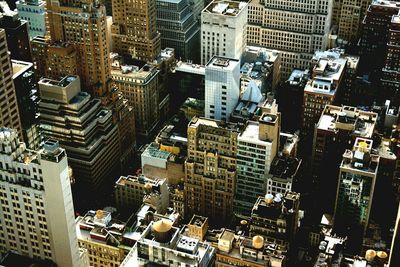 Elevated view of skyscrapers