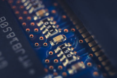 High angle view of computer keyboard