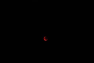 Red moon in sky