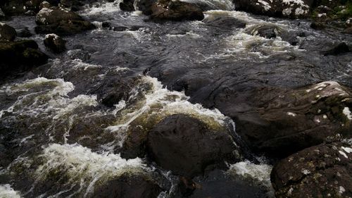 Close-up view of waterfall