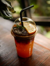 Close-up of drink on table