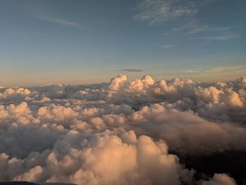 Low angle view of clouds in sky during sunset