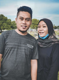 Portrait of a smiling young couple