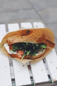 Close-up of food on table