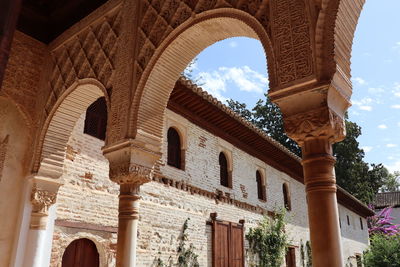 Low angle view of historic building