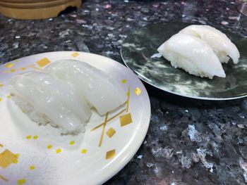 Close-up of ice cream in plate