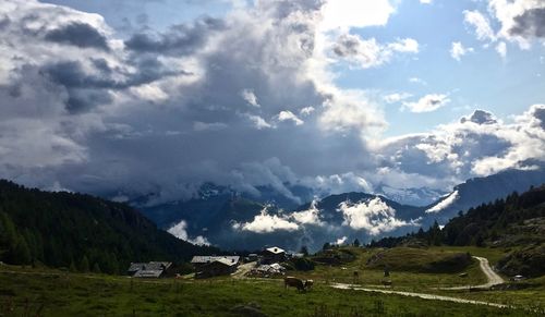 Scenic view of landscape against sky