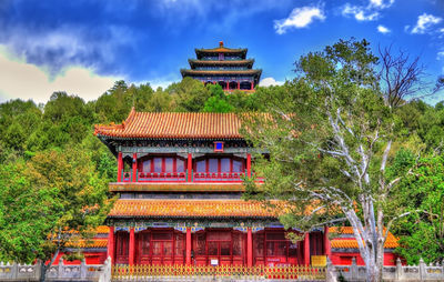 Low angle view of building against sky