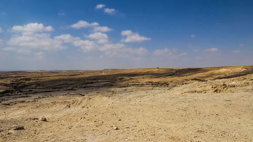 Scenic view of desert against sky