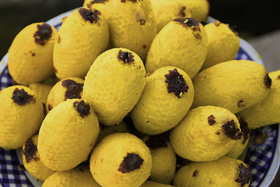 High angle view of fruits for sale in market