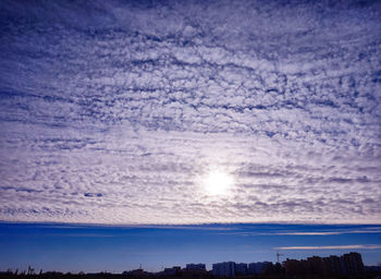 Low angle view of sky over city