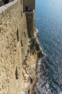 High angle view of water on beach