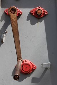 Close-up of red object