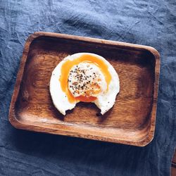 Close-up of breakfast served on plate