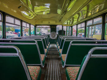 Empty seats in train