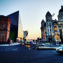 City street against clear sky