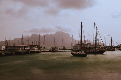 Boats in harbor