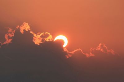 Low angle view of sky during sunset