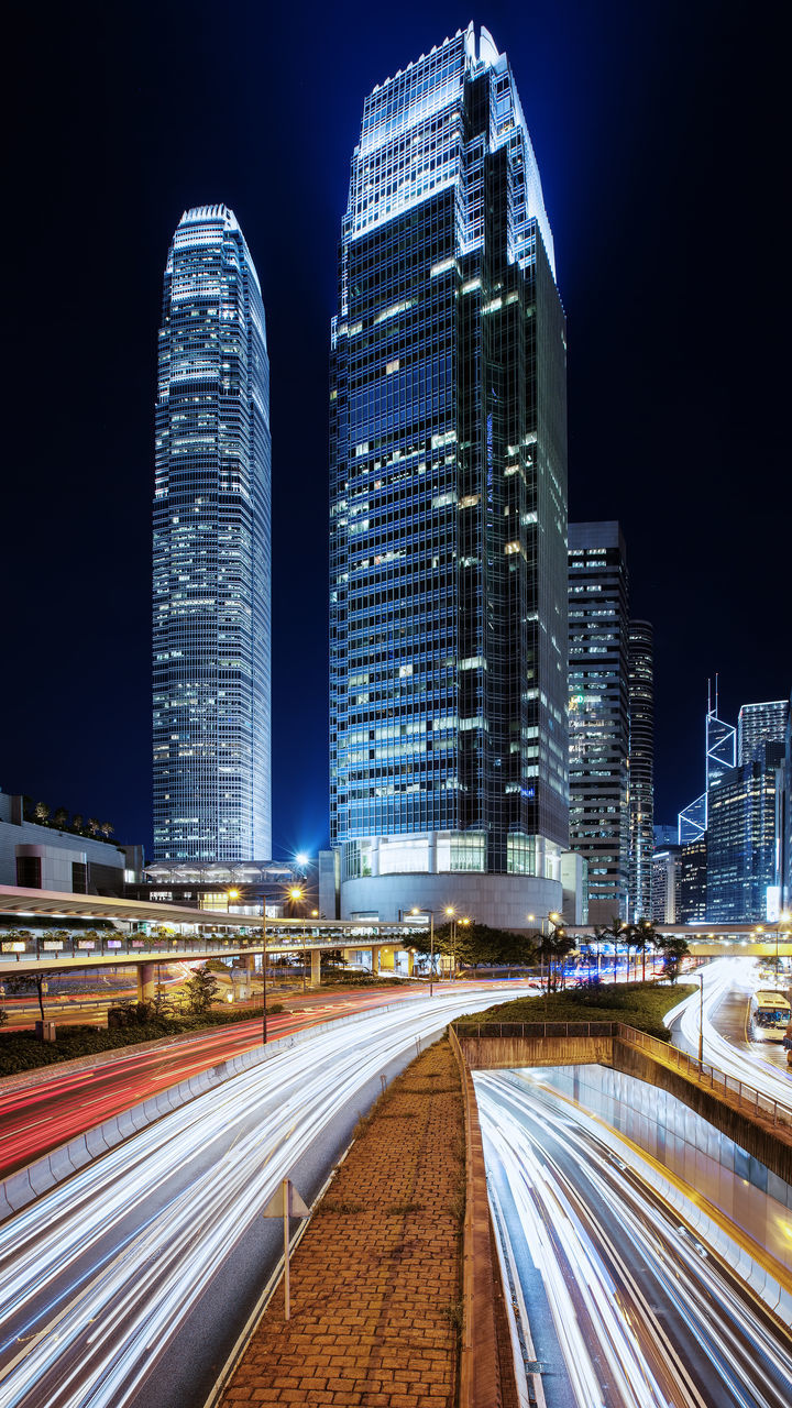 ILLUMINATED CITY AT NIGHT